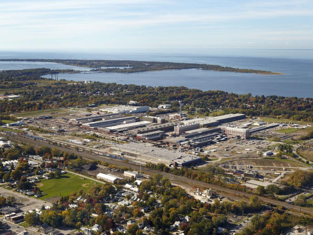 Aerial photograph showing Wabtec's Erie site