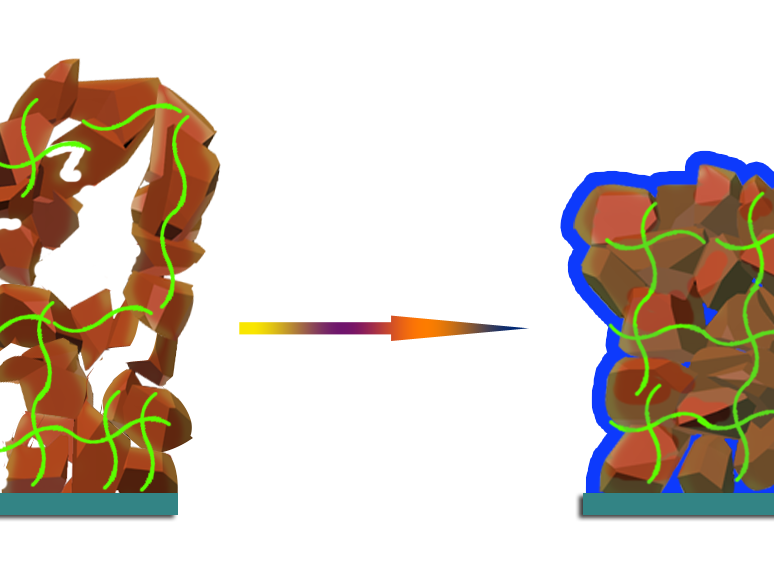 Illustration of a stable silicon electrode structure