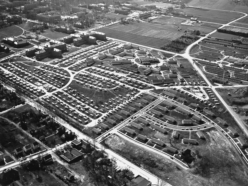 University Park campus 1940s campus view with Windcrest housing