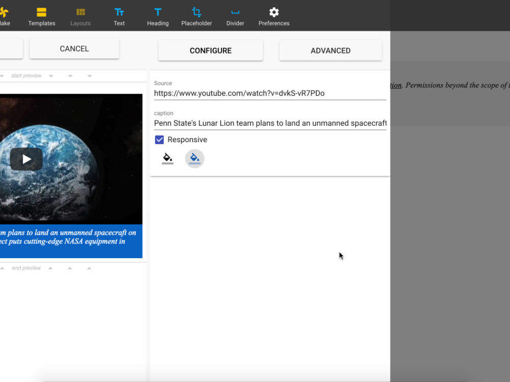 HAX Screenshot of Youtube configuration