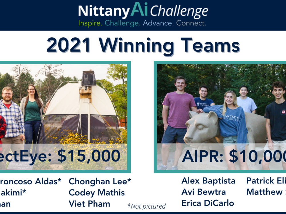 Nittany AI Challenge Winning Teams 2021