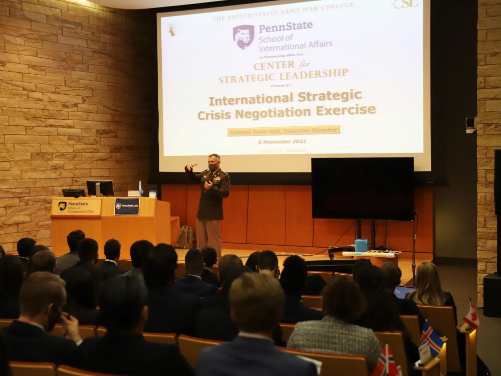 Army War College Simulation at Penn State School of International Affairs