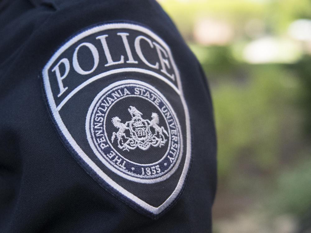 A patch on the arm of a University police officer.