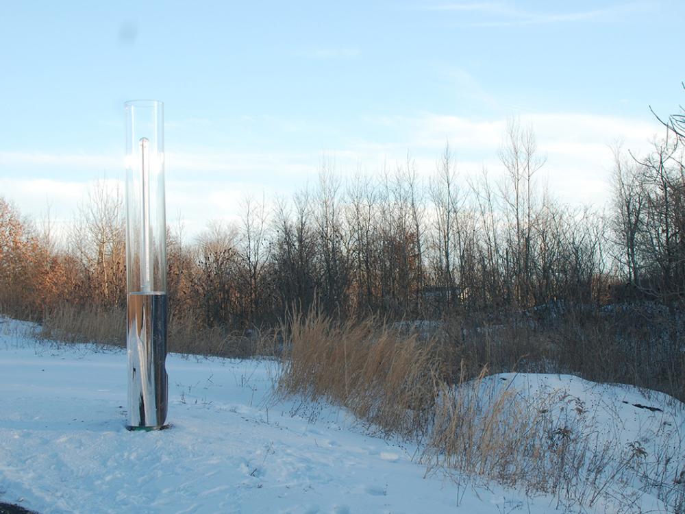 A dysfunctional safety lamp in Centralia, Pennsylvania