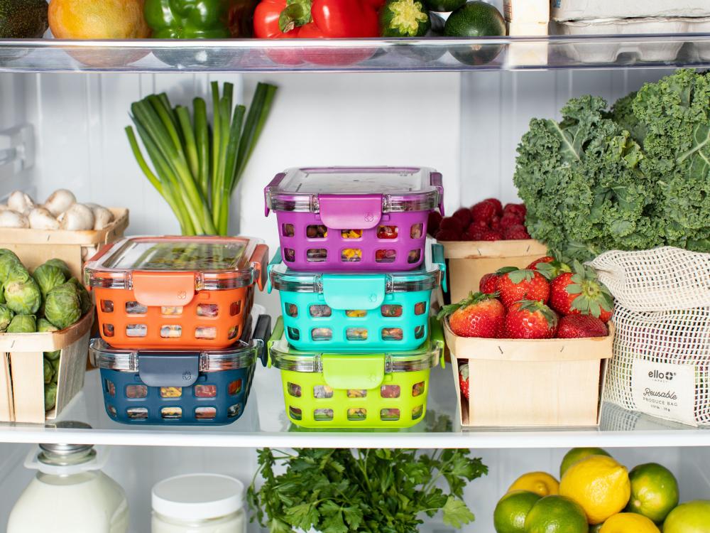 Food in a refrigerator