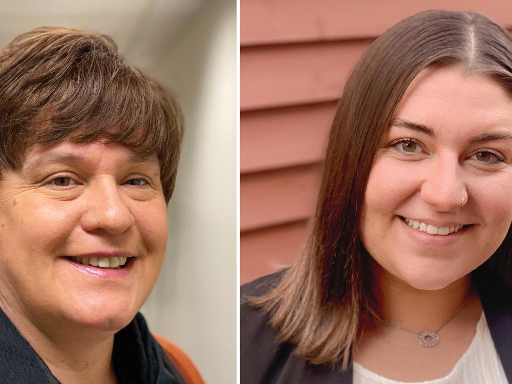 Val Barner, left, and Jessica Steiger