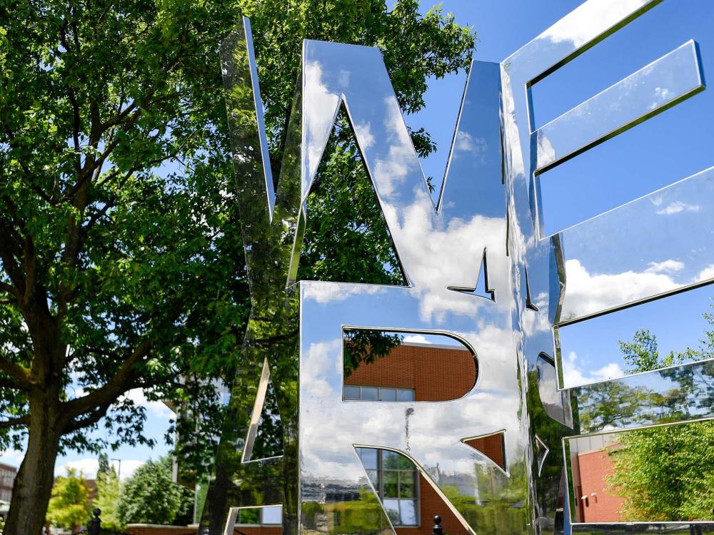 The We Are statue is shown