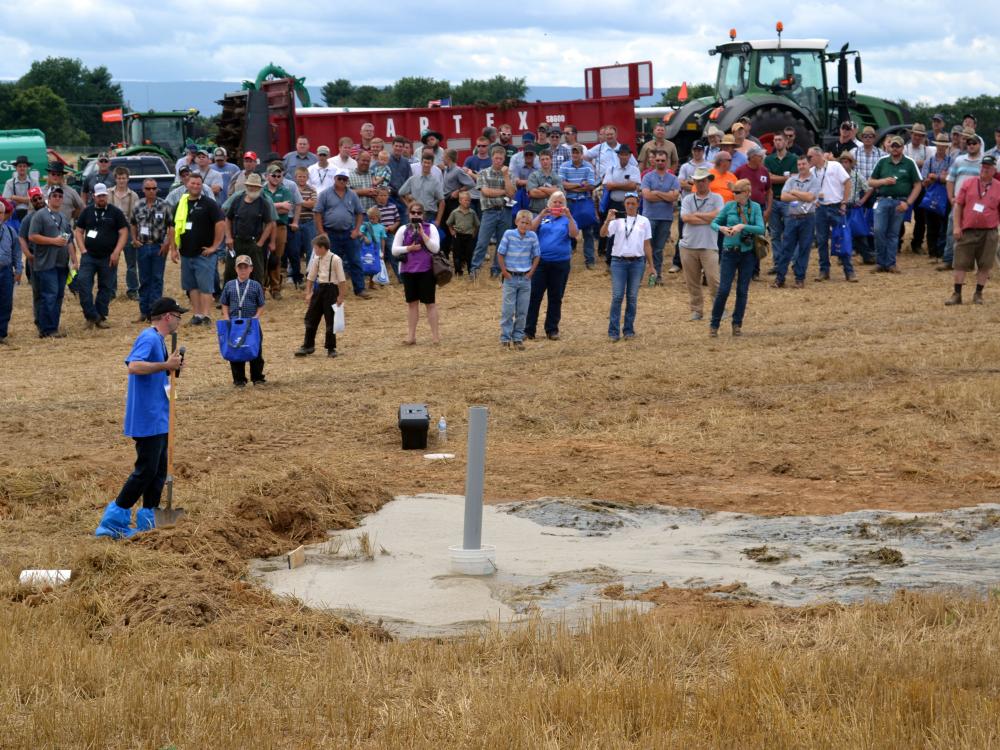 A field demonstration showing how to stop manure from entering waterways during an emergency or accidental spill.