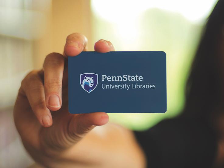 hand closeup holding library card