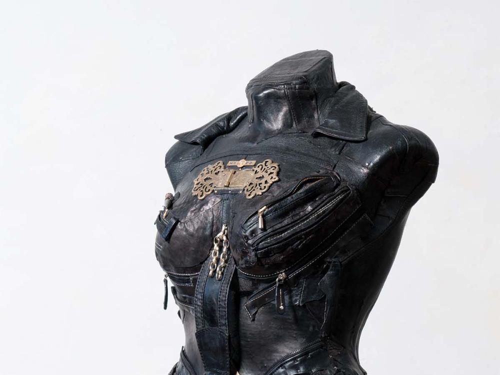 Sculpture from Linda Stein exhibit on display