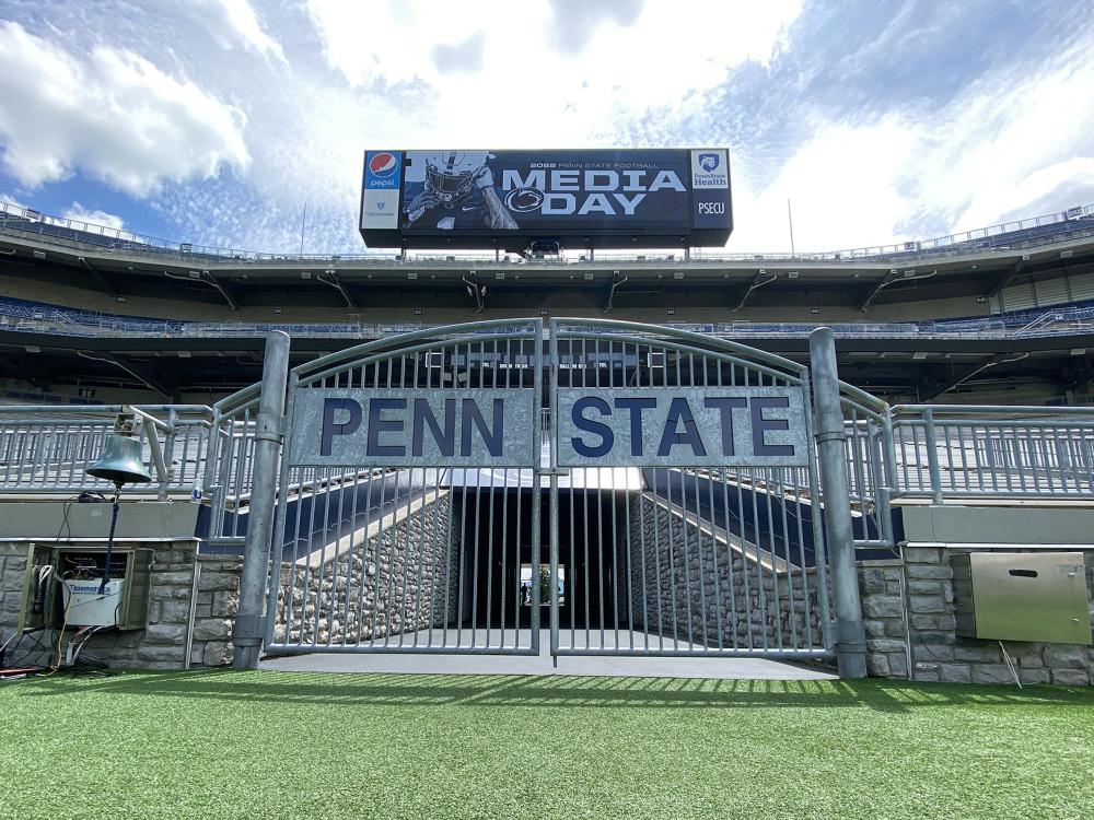 View of gates leading onto Beaver Stadium