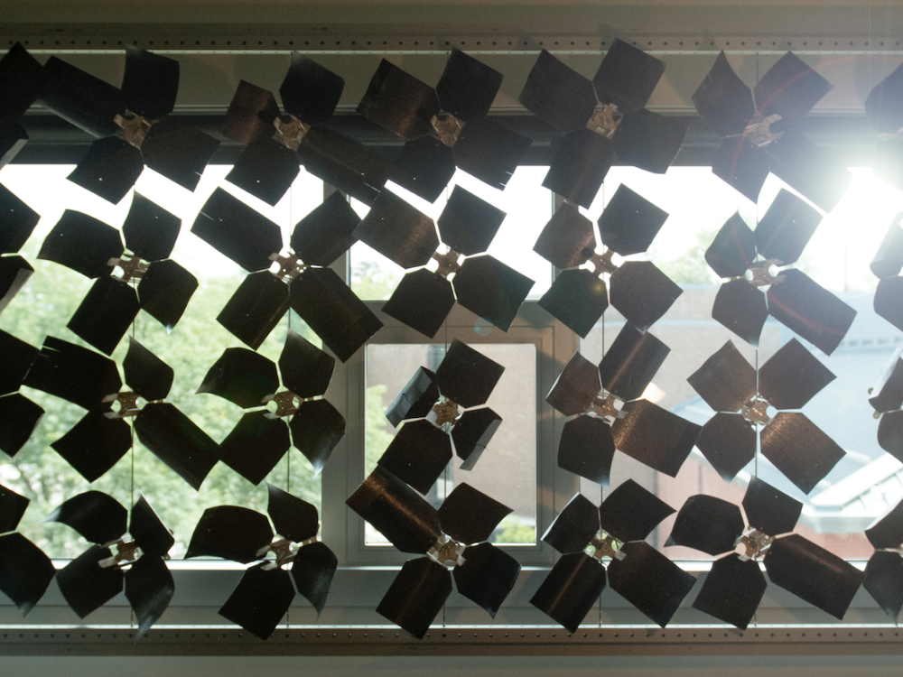 window covered by dynamic shading system