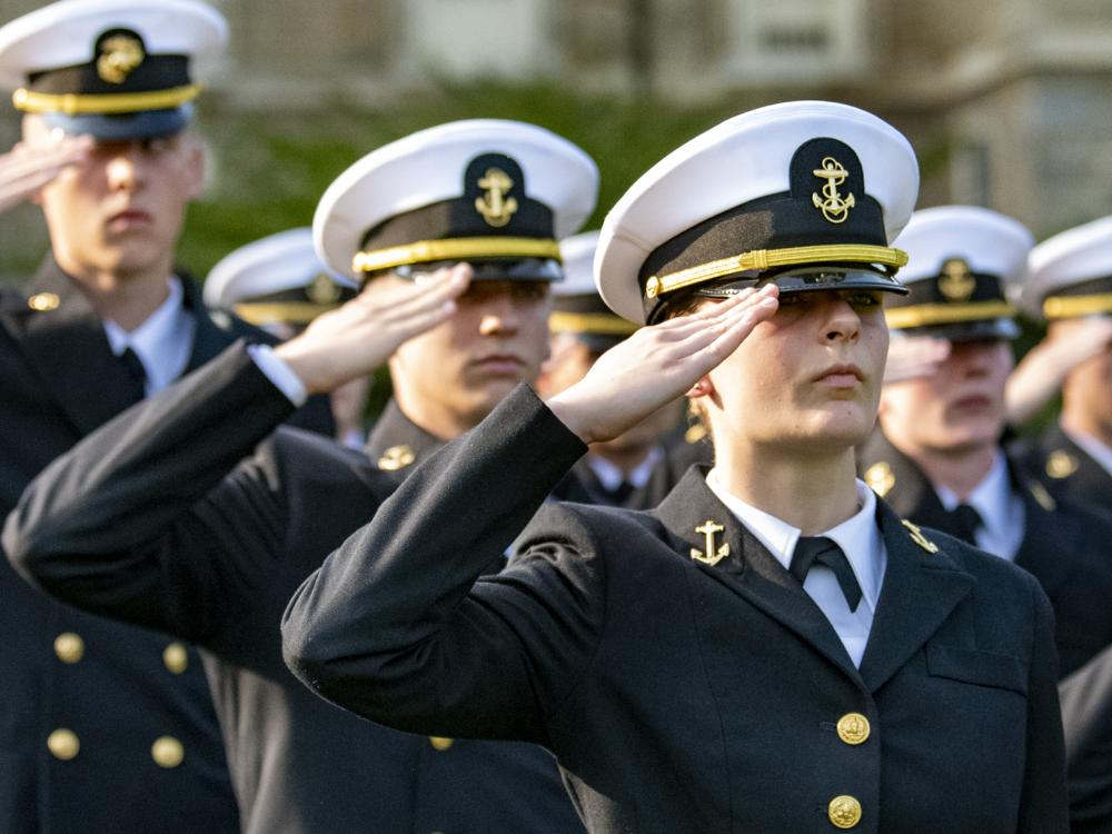 Navy ROTC at POW/MIA vigil