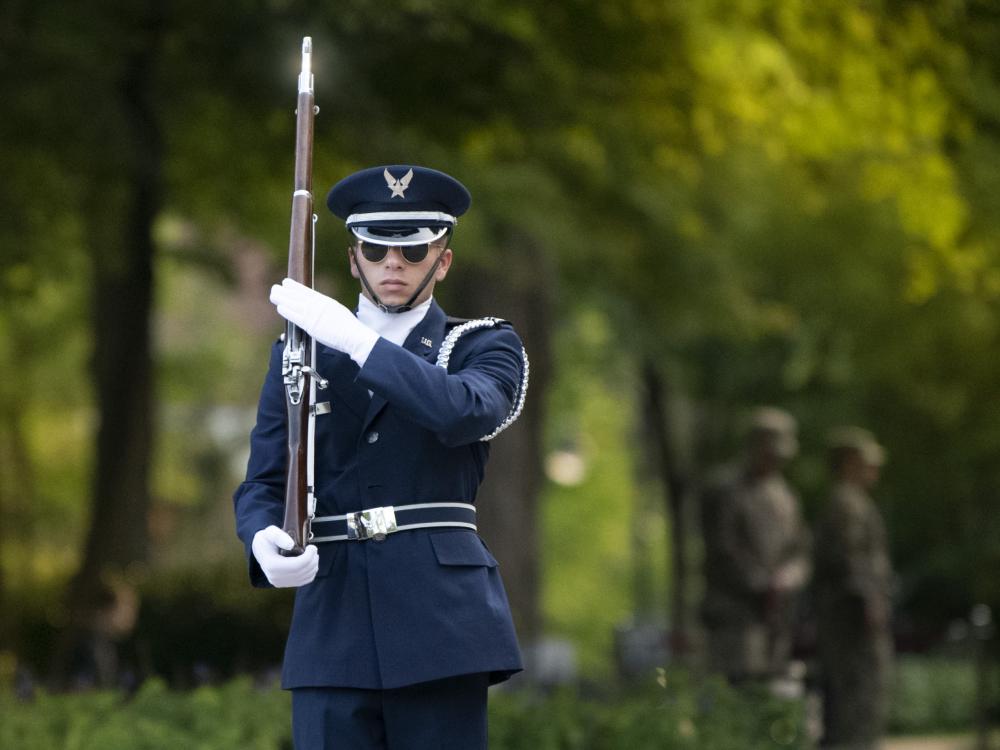 Honor guard at POW/MIA vigil