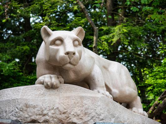 A photo of the Nittany Lion Shrine 