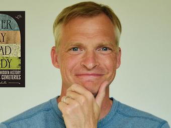 Greg Melville portrait with book cover