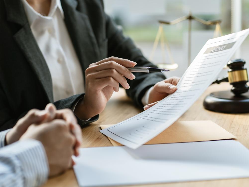 Person holding paperwork