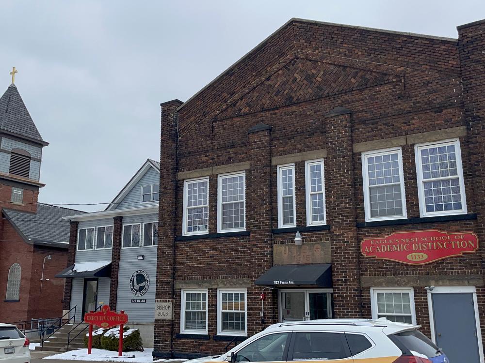 The exterior of the Eagle's Nest School of Academic Distinction in Erie