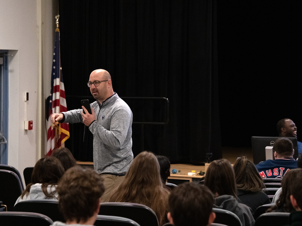 Justin Aglio presents a workshop at Fayette LaunchBox Shark Tank