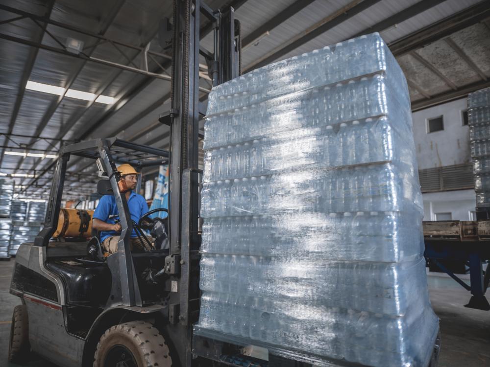 making pallets of water