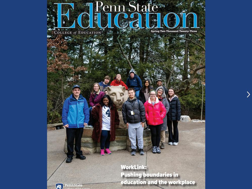 cover of magazine showing group of people at Lion Shrine