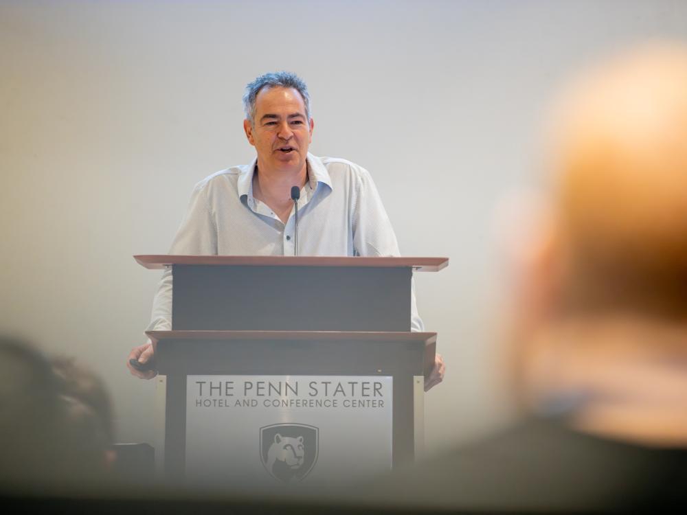 Nick Siegler speaksing at the second annual Penn State SETI Symposium