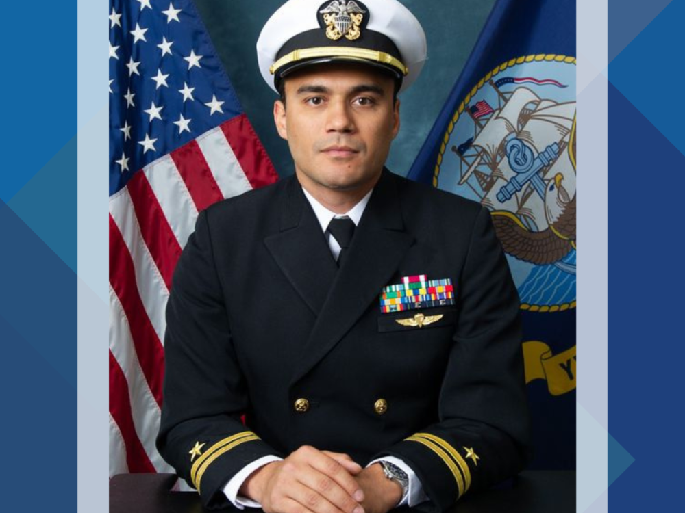 A headshot of U.S. Navy Lt. Siotame H. Latu.