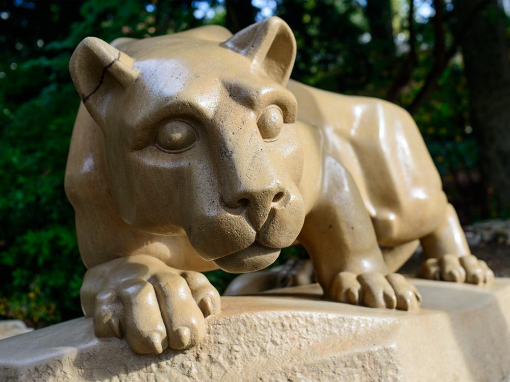 Penn State's lion shrine statue.