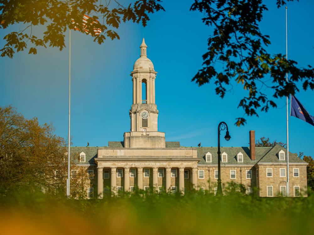 penn state old main building on university park campus 