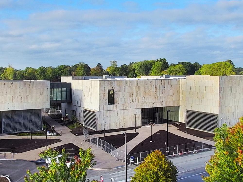 The new Palmer Museum of Art building at the end of construction on Sept. 29, 2023. Image courtesy Holder Construction