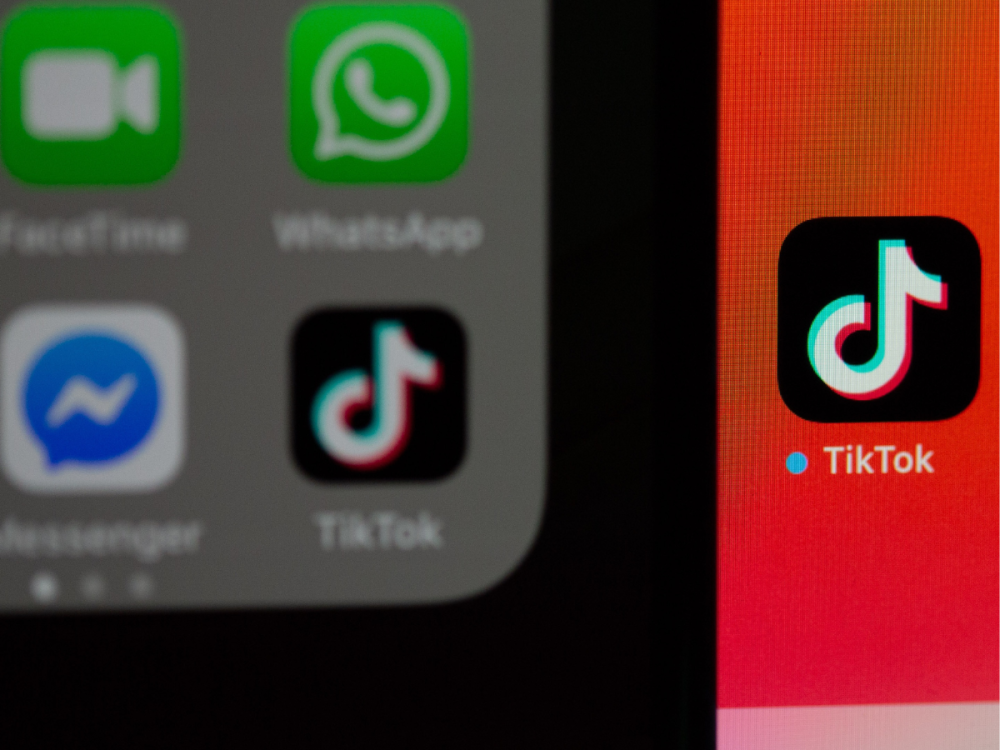 Close up of the TikTok icon on a smartphone screen