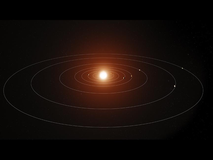 Artist's concept of Kepler-385 planetary system