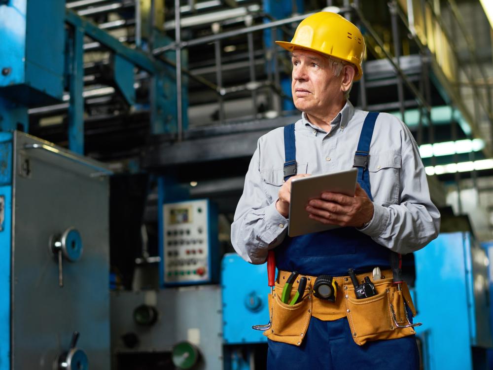 Man in a factory