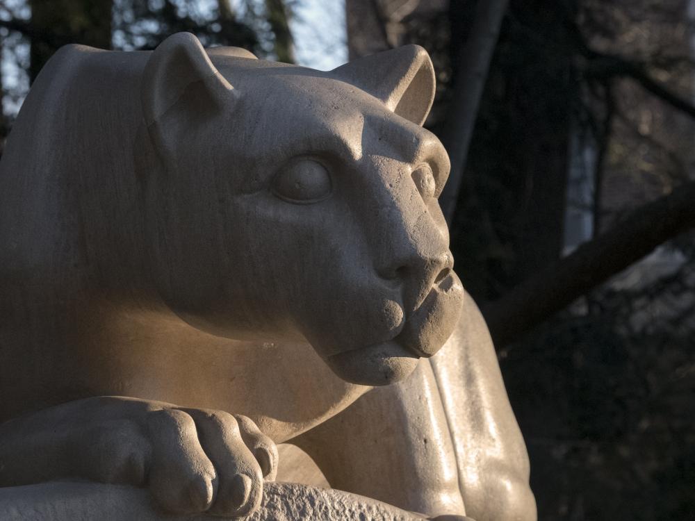 Side head of lion shrine