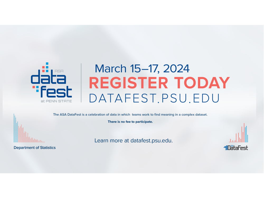 DataFest 2024 at Penn State, March 15-17