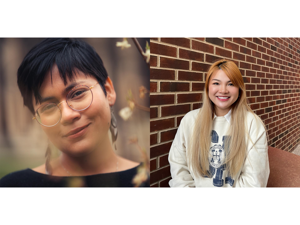 Undergraduates Unnati Akhouri and Quynh Nhu Le, featured speakers at the 2024 ENVISION: STEM Career Day Supporting Young Women