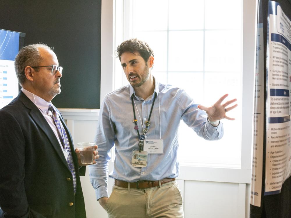 Raffy Luquis, CTSI JEDI-B lead, and Jamal H. Essayli, CTSI Bridges pilot awardee, discuss research
