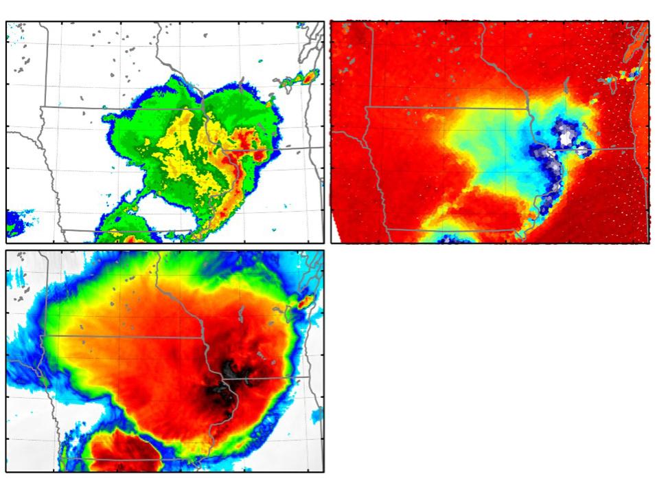 Images of radar and satellite observations of the 2020 Midwest derecho 