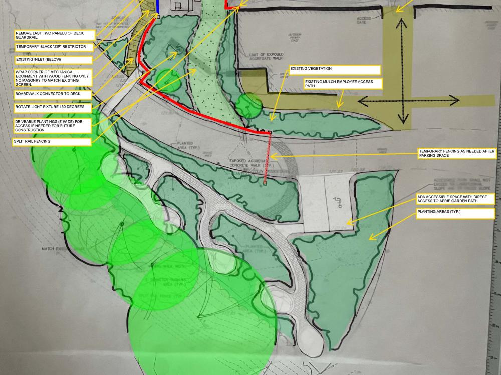 Color drawing of planned Aerie Garden at Shavers Creek