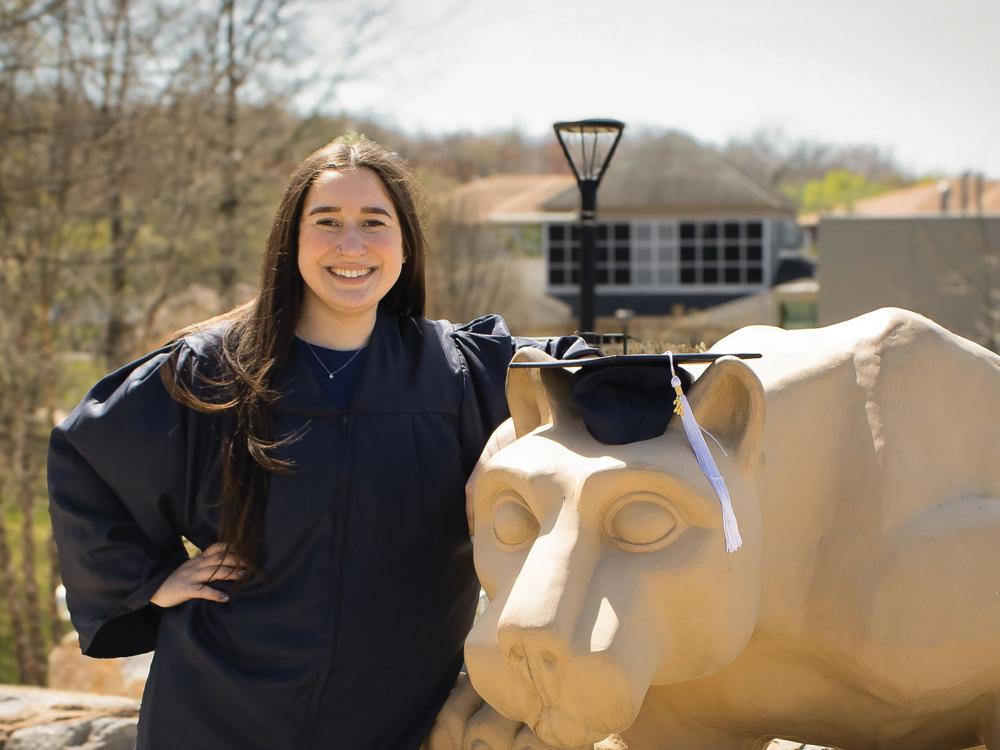 Penn State Scranton psychology student marshal, Ashley Torres