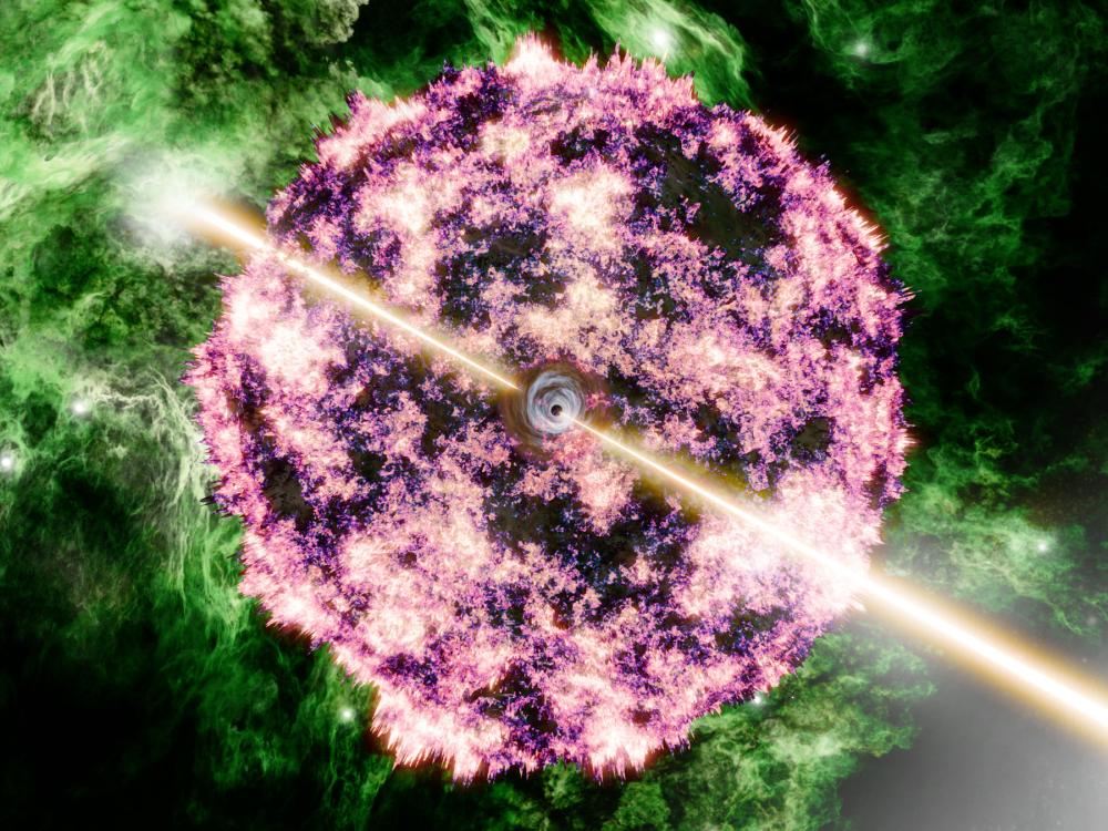 illustration of gamma ray burst