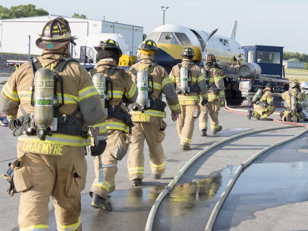 Firefighters participate in triennial full-scale training exercise