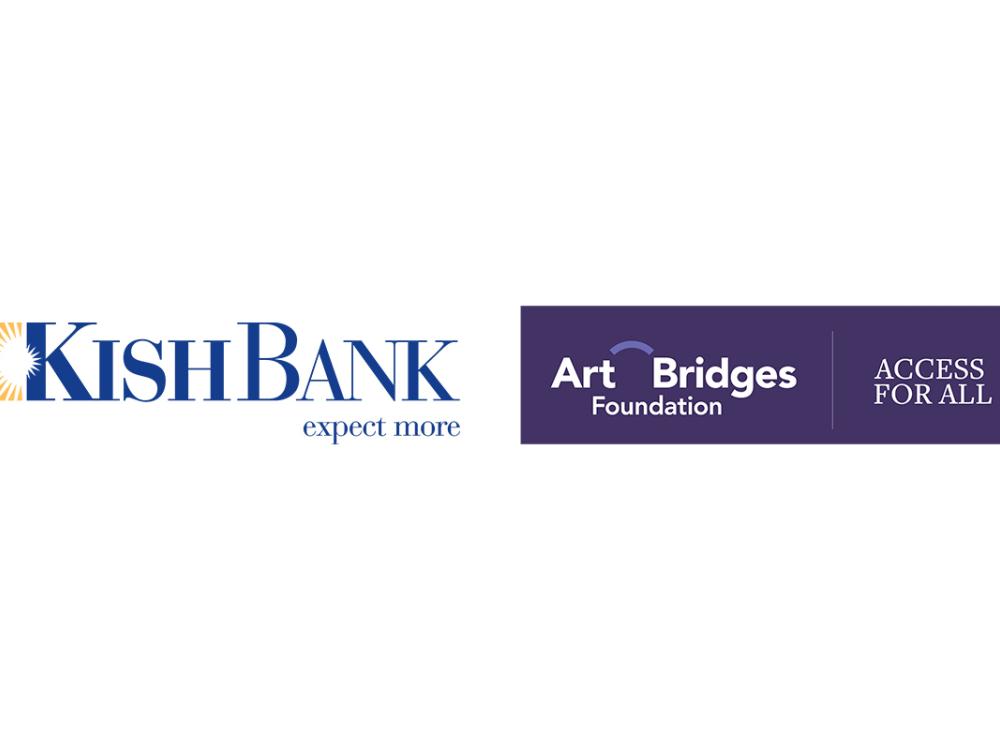 Logos for Kish Bank and Art Bridges Foundation Access for All grant