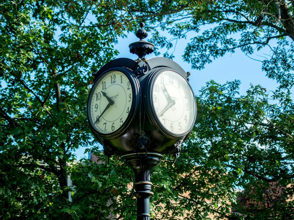 Railroad clock at Penn State Altoona