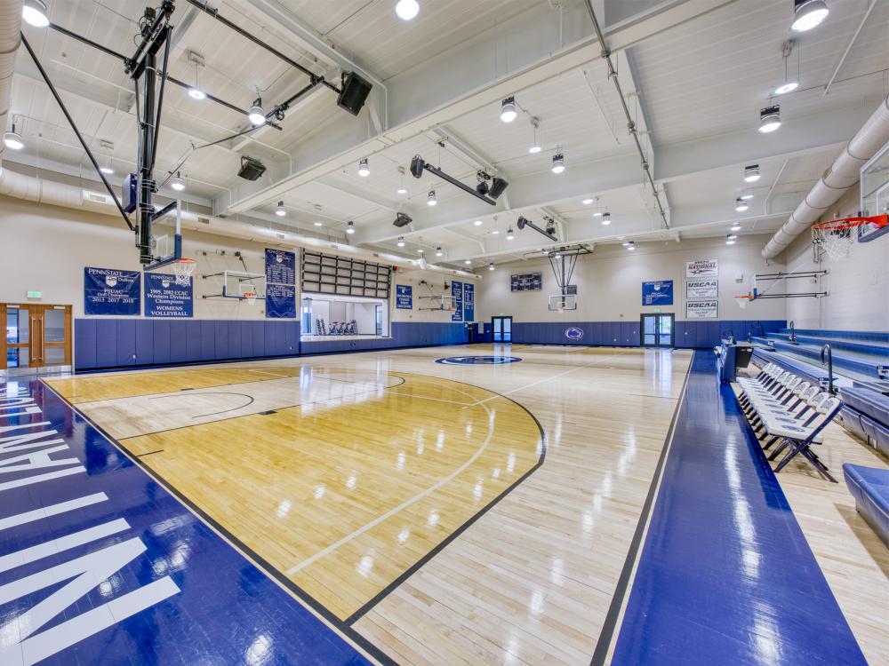 The gymnasium at the PAW Center, where the men’s basketball summer clinic on Aug. 5 and 6.