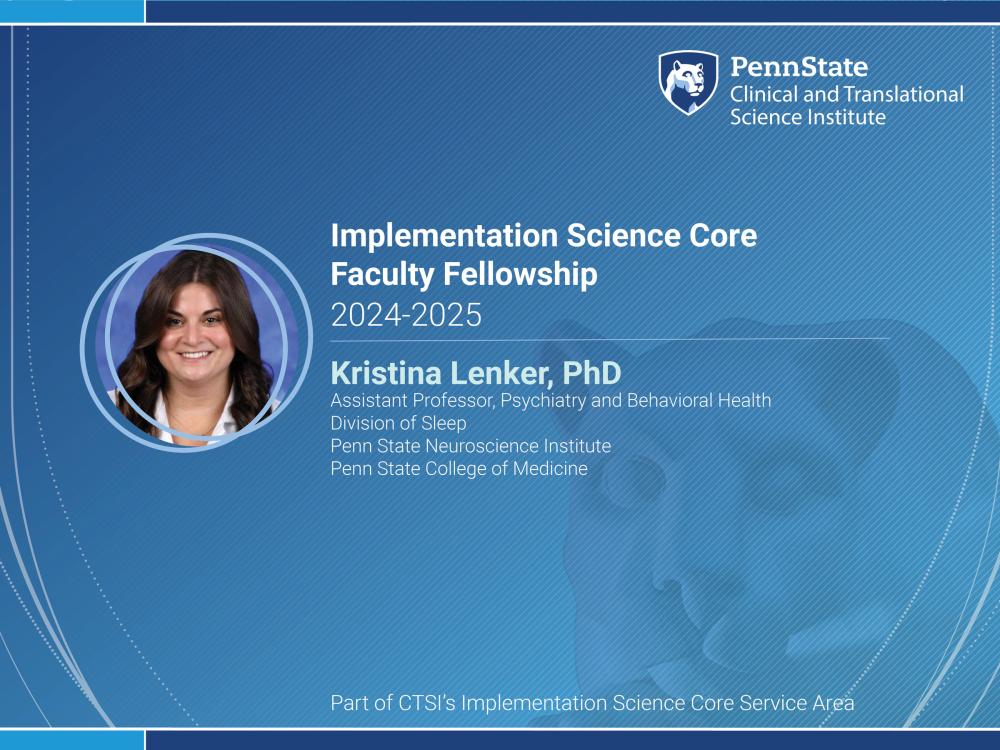 Illustrated slide of Kristina Lenker