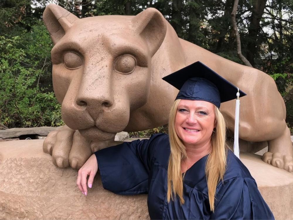Jill Orr-Russell at her bachelor of science in nursing (BSN) graduation in 2019.