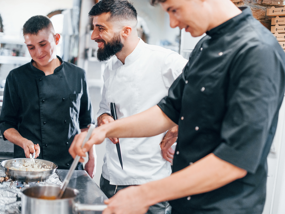 People in a kitchen