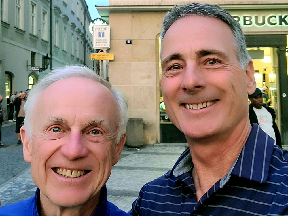 A photo of Ron Gebhardtsbauer and Greg Wright