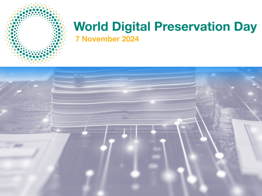 graphic with words World Digital Preservation Day 7 November 2024